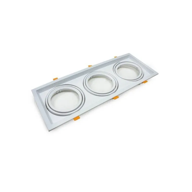 Recessed Adjustable Triple Frame AR111 White | Ibérica