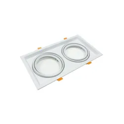 Telaio Incasso Orientabile Doppio AR111 Bianco | Ibérica
