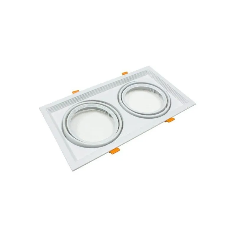 Recessed Adjustable Double Frame AR111 White | Ibérica