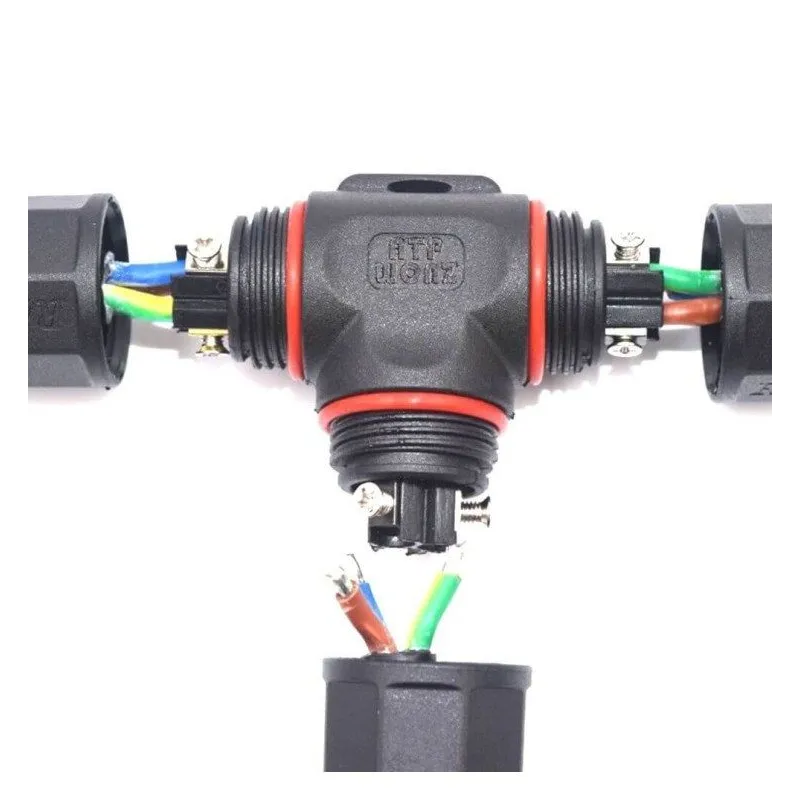 Connettore Cavi T IP68 Nylon Nero 2.5mm | Ibérica