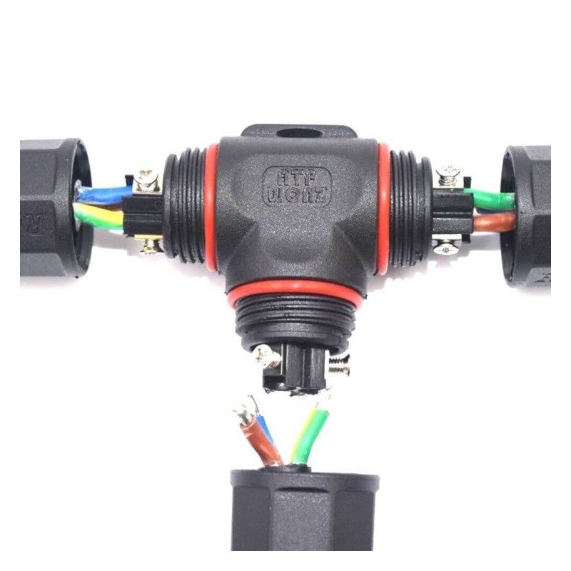 Cable Connector T IP68 Black Nylon 2.5mm | Ibérica