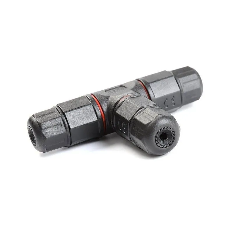 Connettore Cavi T IP68 Nylon Nero 2.5mm | Ibérica