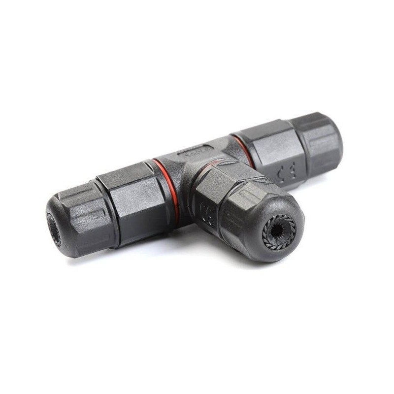 Cable Connector T IP68 Black Nylon 2.5mm | Ibérica
