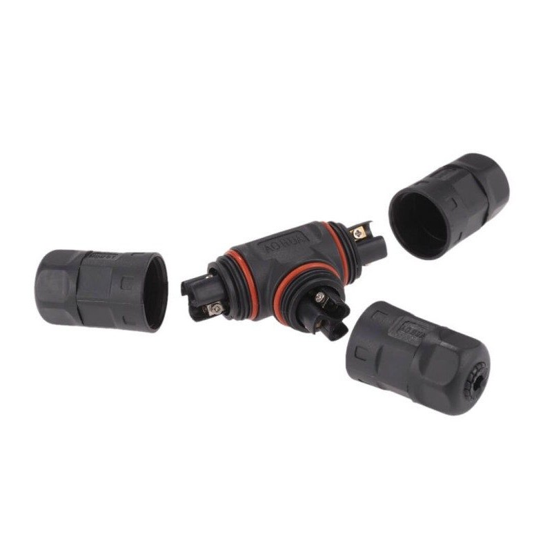 Cable Connector T IP68 Black Nylon 2.5mm | Ibérica