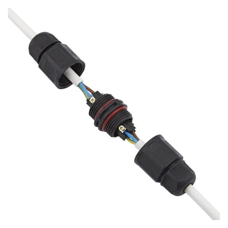 Conector Cabos I IP68 Nylon Preto 2.5mm | Ibérica