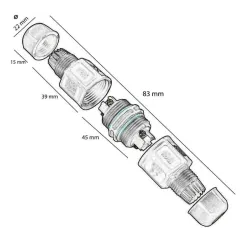 Conector Cables I IP68 Nylon Negro 2.5mm | Ibérica