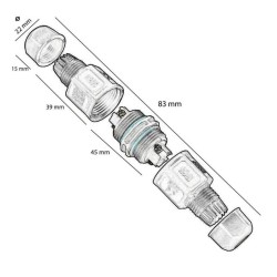 Cable Connector I IP68 Black Nylon 2.5mm | Ibérica