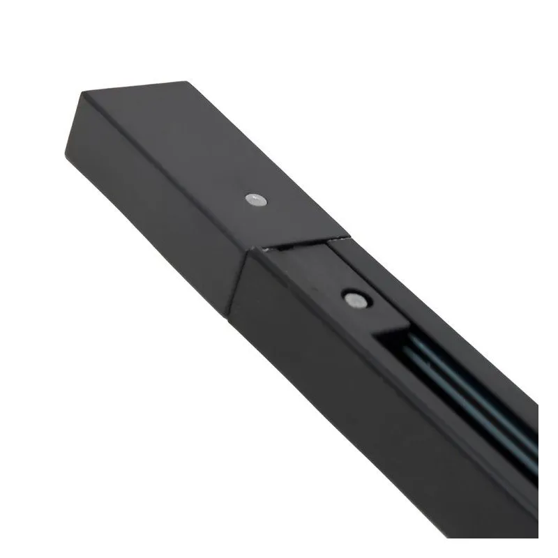 Calha Monofásica Reforçada 1m Preto Branco | Ibérica