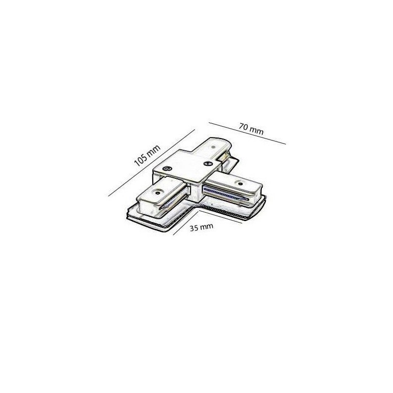 Conector T Carril Monofásico Reforzado | Ibérica