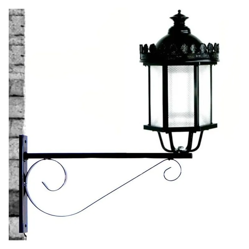 Soporte Brazo Forja Hierro 60cm Farola LED | Ibérica