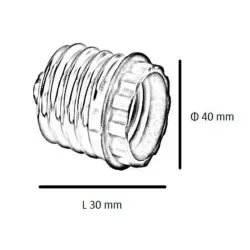 Casquillo Adaptador IP20 E27-E40
