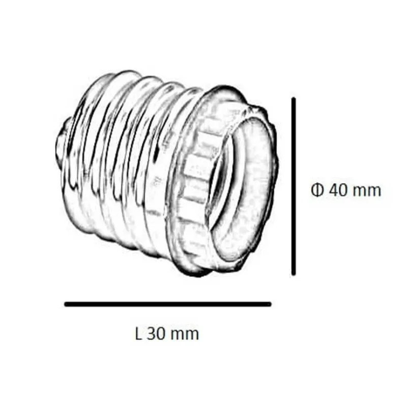 Casquillo Adaptador IP20 E27-E40