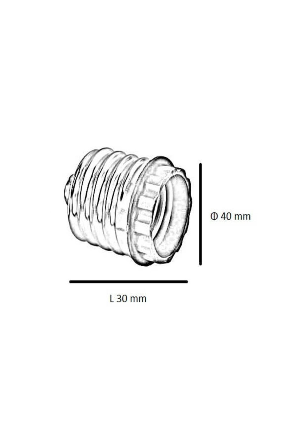 Buy IP20 E27-E40 adapter cap