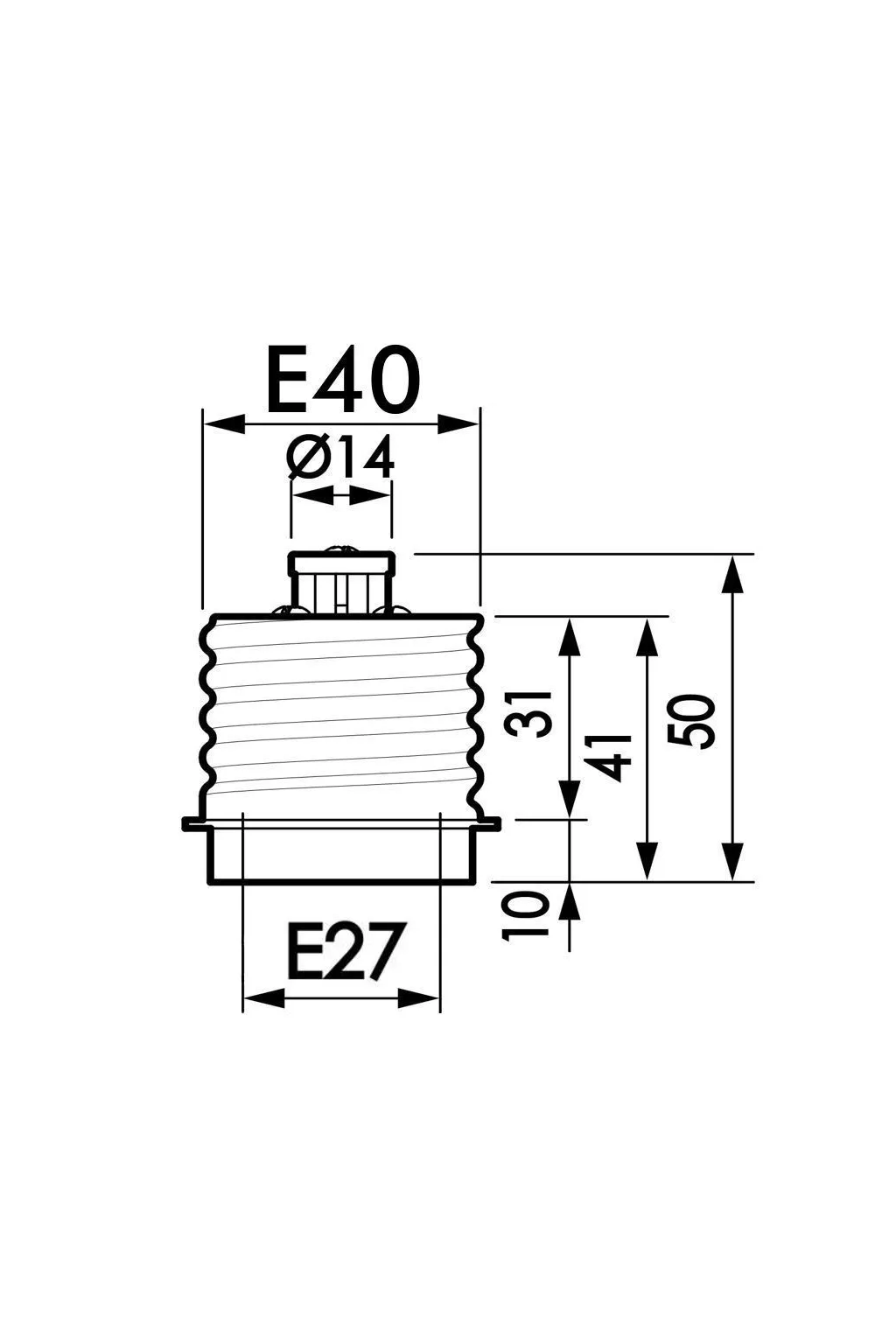Comprar Socket Adapter IP20 E27-E40