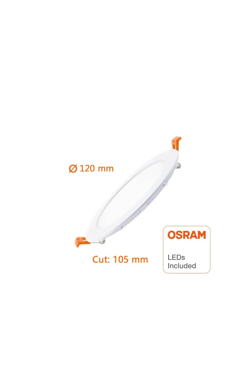 Buy SLIM Circular LED plate 8W - Osram Chip Duris E 2835