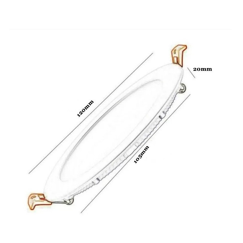 Buy SLIM Circular LED plate 8W - Osram Chip Duris E 2835