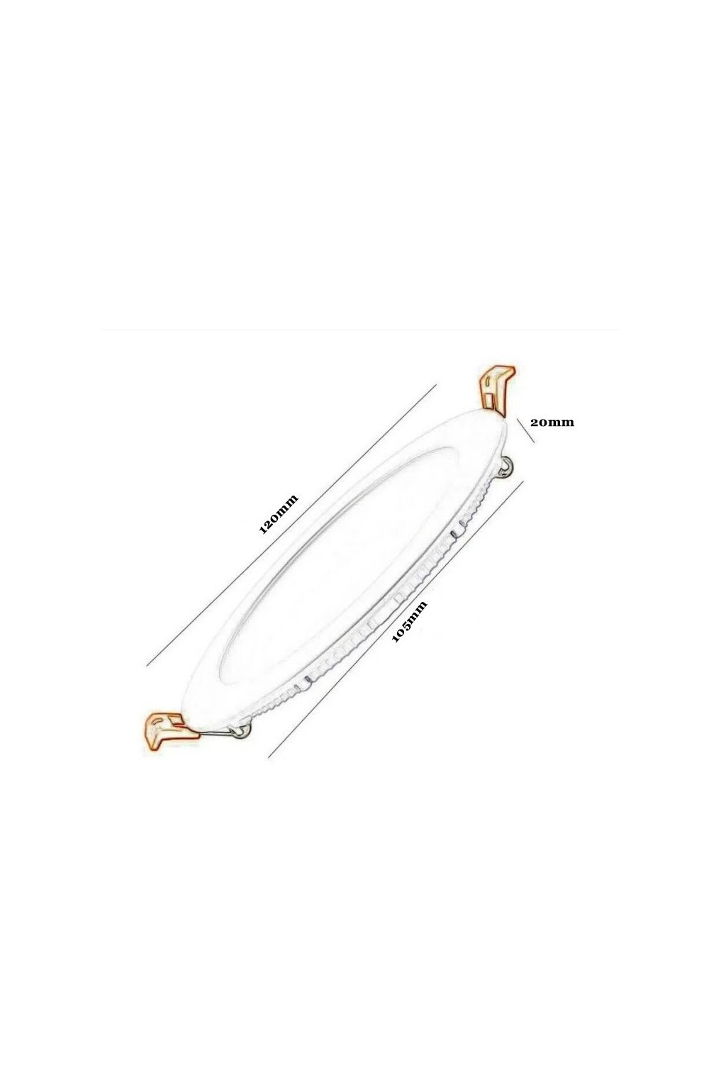 Buy SLIM Circular LED plate 8W - Osram Chip Duris E 2835