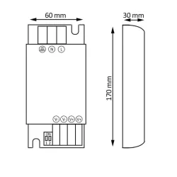 Fuente Alimentación 24V 200W 8.3A Aluminio IP20 - GXTronic