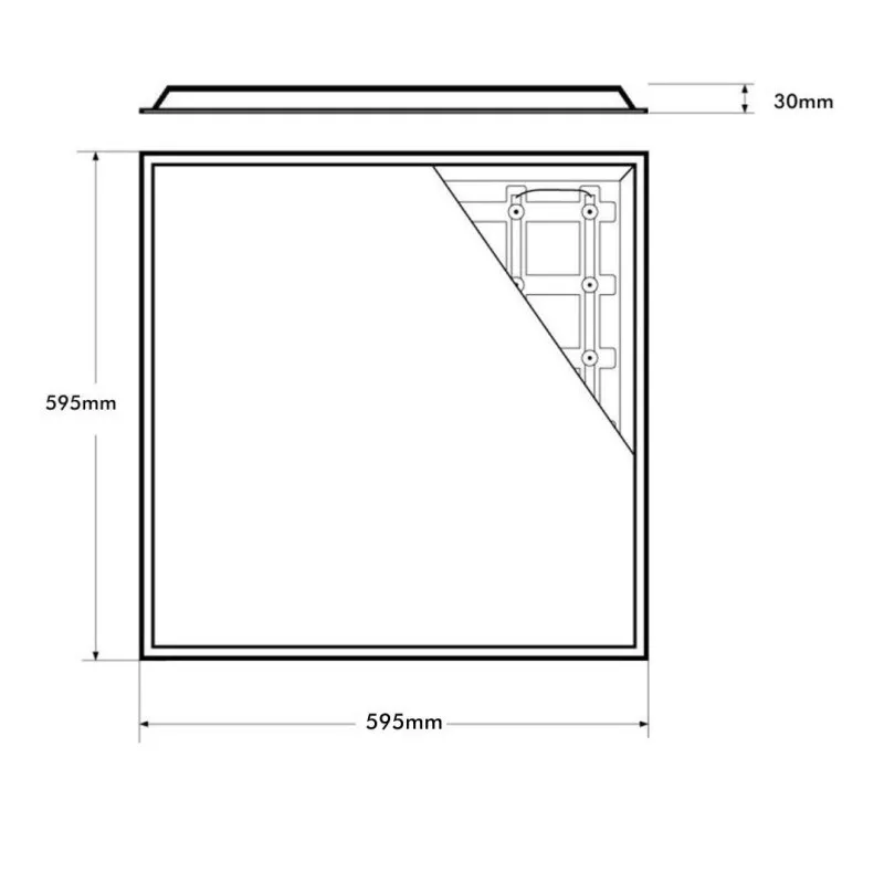 PACK 10 Panel LED 60x60 -SLIM FRAME- 40W - Philips Driver - ENEC05