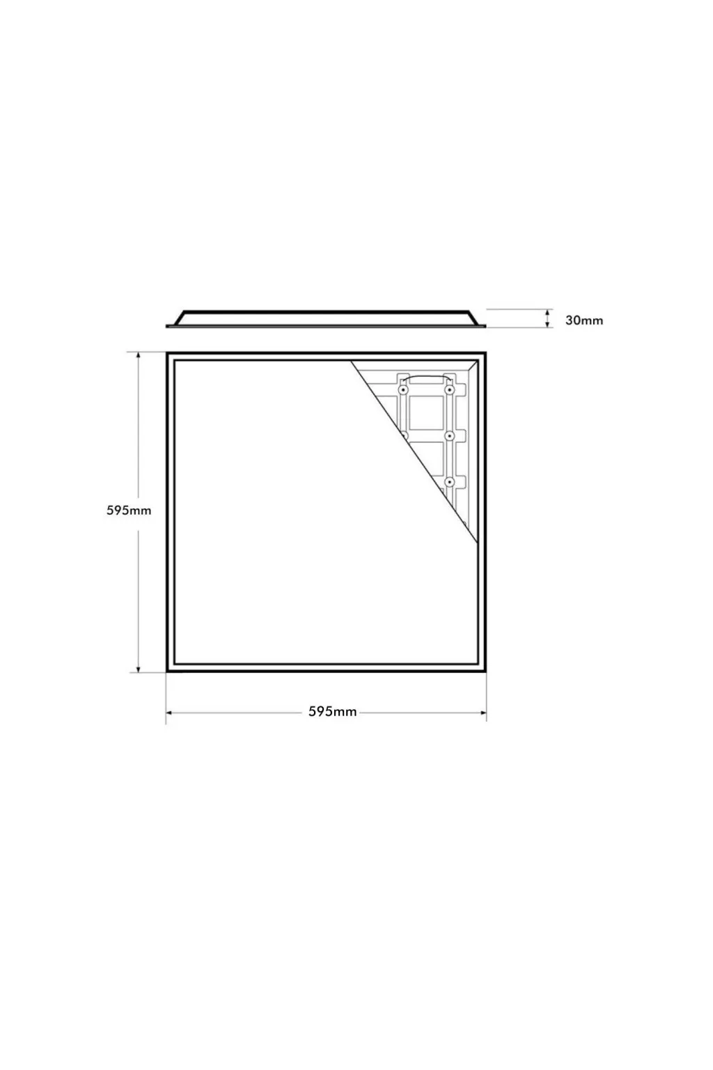 PACK 10 LED panel 60x60 -SLIM FRAME- 40W - Philips Driver - ENEC05