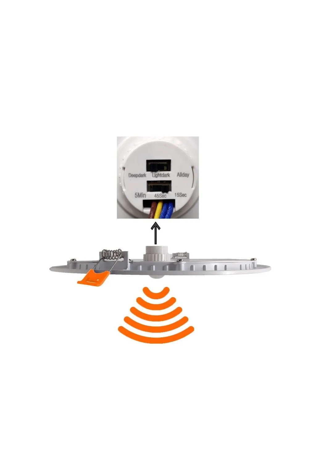 24W circular LED plate - 22W- 20W -18W with motion detector - 2700K + CCT - Osram Chip