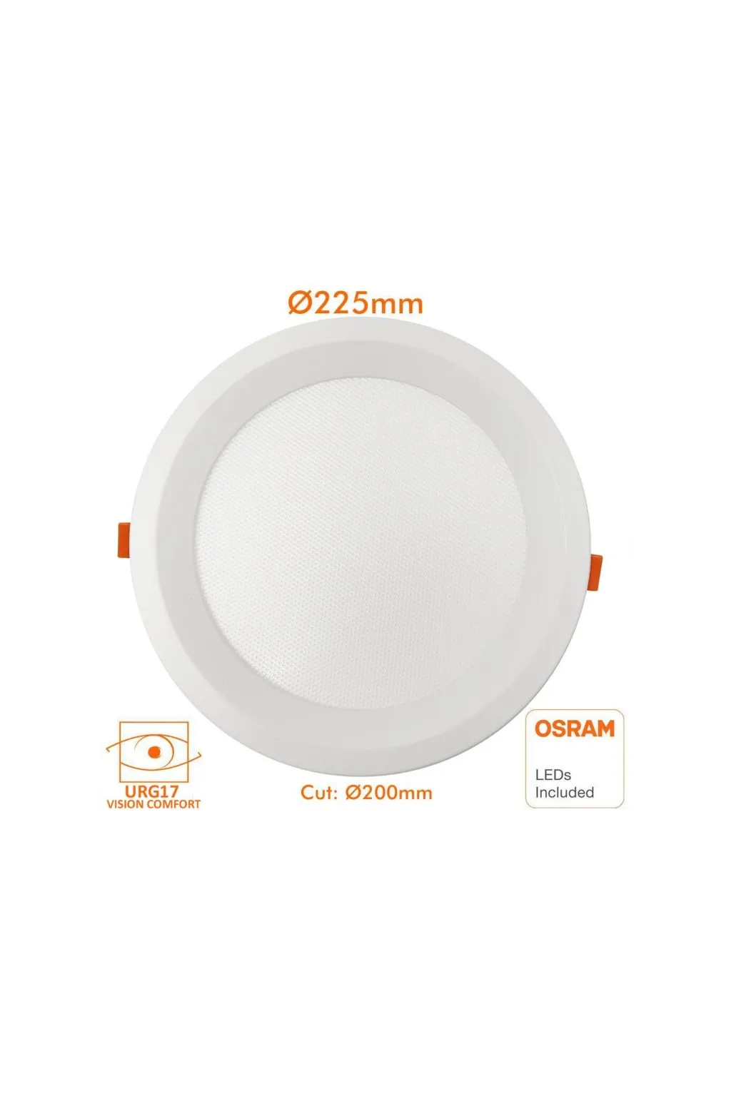 Downlight 24W circular - Osram Chip Duris E 2835 - CCT - UGR17