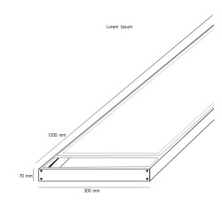 Surface Kit for LED Panel 120x30 68mm Aluminium | Ibérica