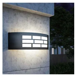 Comprar Aplique Pared LED E27 GOTEMBURGO Gris IP44 - Luz Decorativa