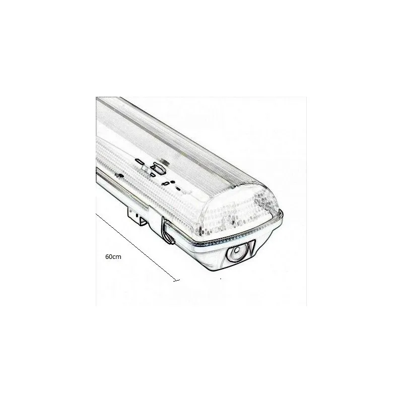 Comprar Pantalla estanca para dos tubos led IP65 60cm
