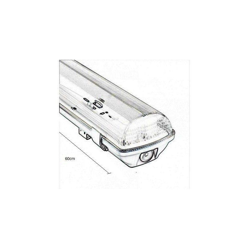 Waterproof Batten 2 LED Tubes 60cm IP65 | Ibérica