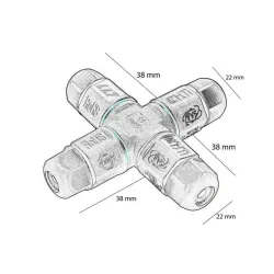 Conector Cables en X IP68 Exterior LED | Ibérica