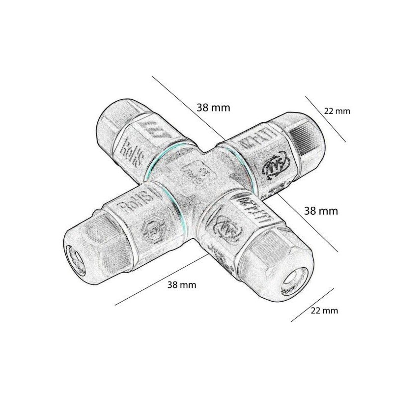 X Connector IP68 Outdoor 4-Way LED | Ibérica