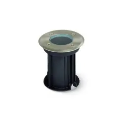 Carcasa Empotrable Suelo IP65 GU10 112mm Acero Gris | Ibérica