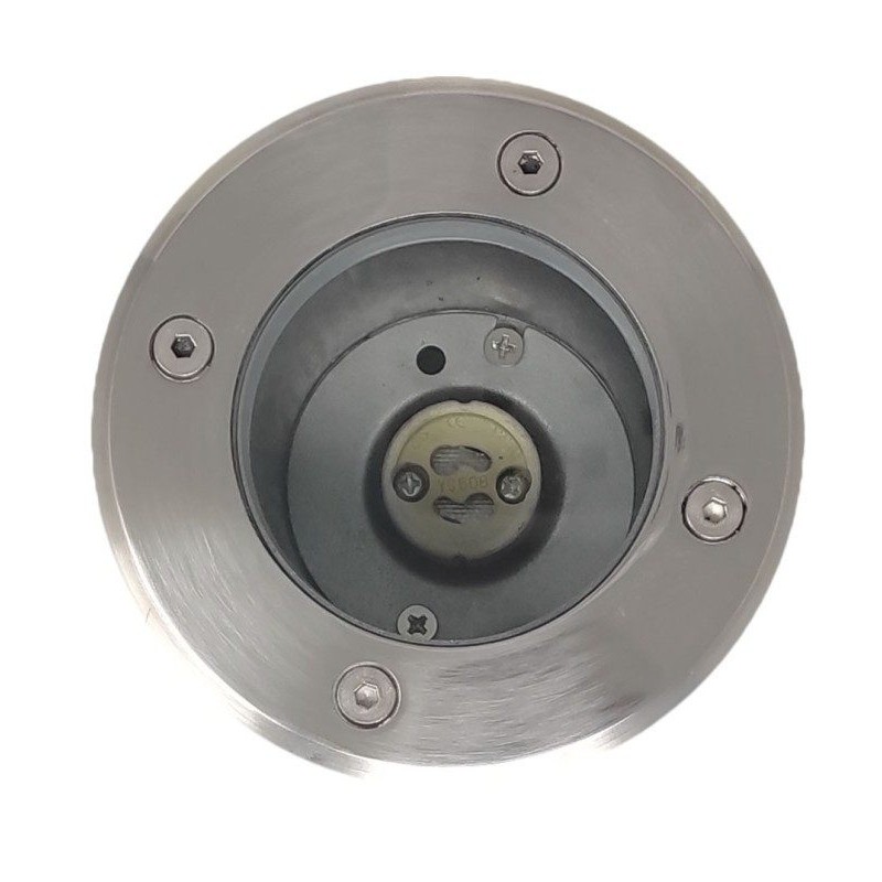 Recessed Floor Housing IP65 GU10 112mm Grey Steel | Ibérica