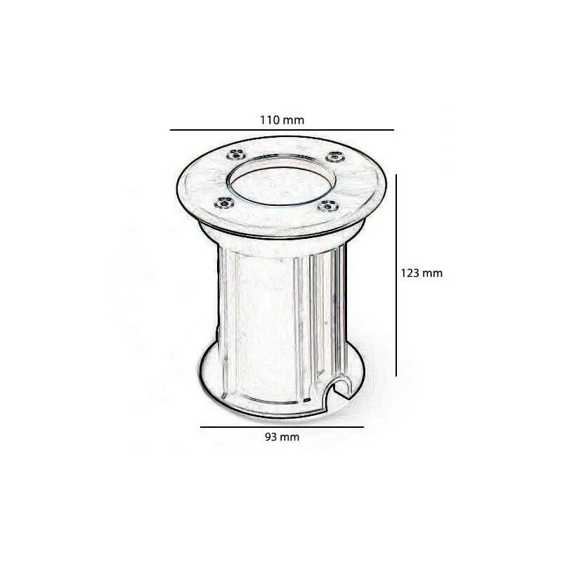 Boîtier Encastrable Sol IP65 GU10 112mm Acier Gris | Ibérica