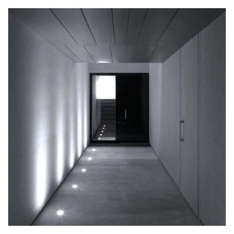 Recessed Floor Housing IP65 GU10 112mm Grey Steel | Ibérica