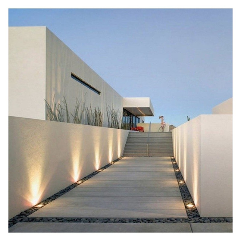 Recessed Floor Housing IP65 GU10 112mm Grey Steel | Ibérica