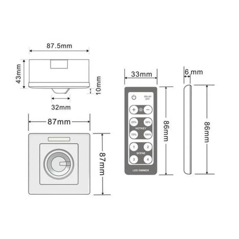 Dimmer TRIAC 200W 220V Incasso Telecomando IR | Ibérica