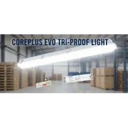 ▷ Réglette Étanche COREPLUS EVO 60cm 20W | Éclairage d’urgence + Capteur radar