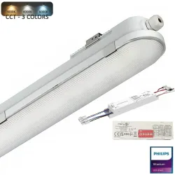 ▷ 40W 120cm COREPLUS EVO LED Waterproof Light | Emergency Light + Radar Sensor
