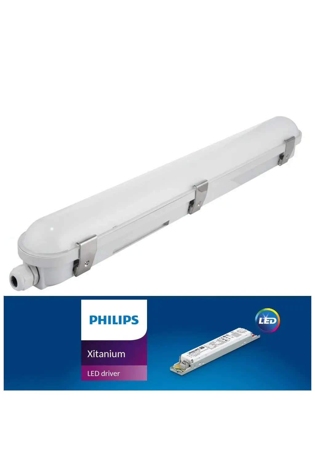 ▷ 40W 120cm COREPLUS EVO LED Waterproof Light | Emergency Light + Radar Sensor