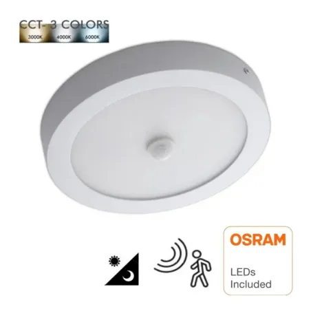LED ceiling lamp Circular surface 24W - 22W- 20W -18W Motion Detector - 2700K + CCT - Osram Chip