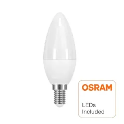 Comprar Bombilla LED Vela 6W E14 C37 180º para Lámparas - OSRAM Chip
