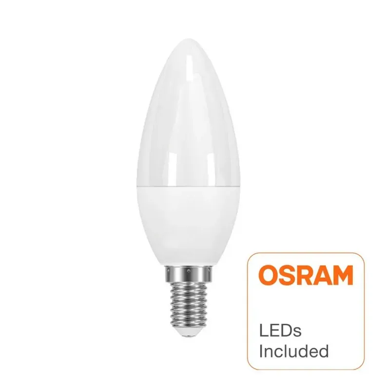 Comprar Bombilla LED Vela 6W E14 C37 180º para Lámparas - OSRAM Chip