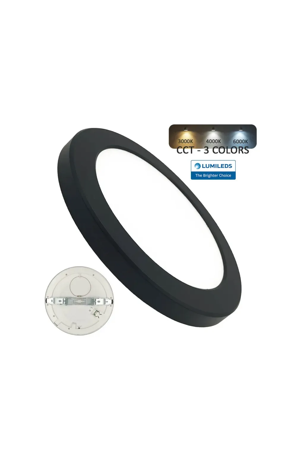 DownLight + LED ceiling - Circular- Moss Black LumiledS - 18W Adjustable - CCT Selectable color