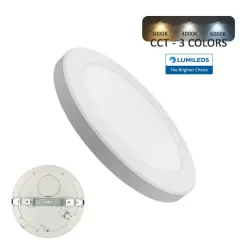 Downlight + LED ceiling - Circular-Moss White LumiledS - 18W Adjustable - CCT Selectable Color