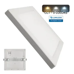 Downlight + LED ceiling - square - Moss white LumiledS - 24W Adjustable - CCT Selectable color