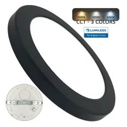 Downlight + LED ceiling - Circular- Moss Black LumiledS - 24W Adjustable - CCT Color Selectable