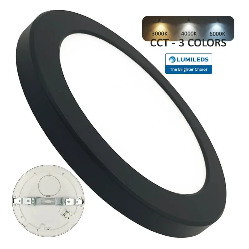 Downlight + LED ceiling - Circular- Moss Black LumiledS - 24W Adjustable - CCT Color Selectable