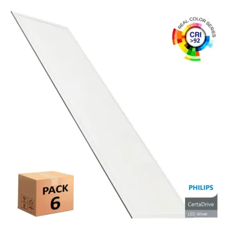 Pack 6 Paneles LED 120x30 40W Driver Philips | Ibérica